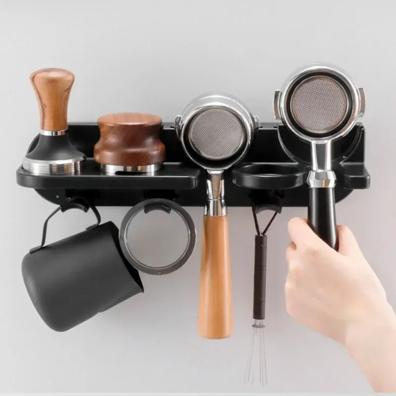 coffee-utensils-storage-free-punching-bar-multifunctional-coffee-handle-coffeetamper-wall-shelf-coffee-distributor-storage