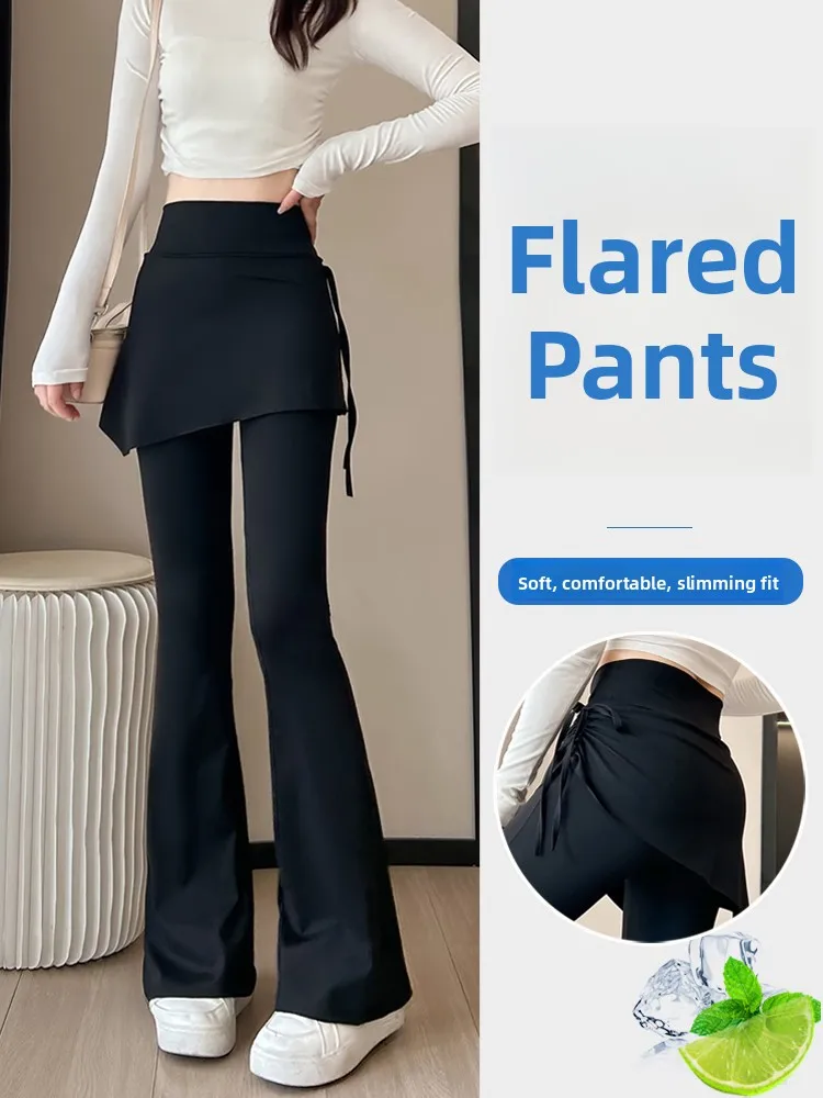 High Waist Bell Bot Yoga Pants Women's Spring Autumn 2025 New Sle Tummy Control Bla Fitn Gym Trousers