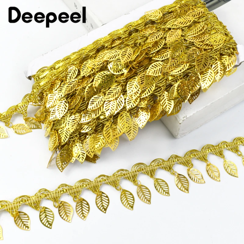 5/10Yards Deepeel 3-5.5cm Sequin Tassel Fringe Trim Dance Performance Dress Clothes Decorative Trimming Lace Sewing Crafts