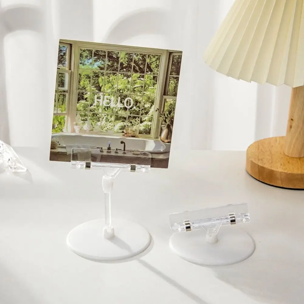 Multifunctional Adjustable Photo Clip Holder Multi-size Transparent Postcard Holder Desktop Message Holder Supermarket