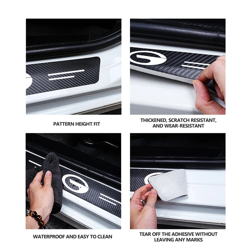 New Car Door Sill Plate Sticker Anti-scratch Strip Trunk