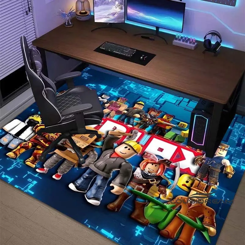 R-Roblox virtual world game carpet children's study sofa bedroom bedside floor mat bathroom door mat absorbent non-slip customiz #2