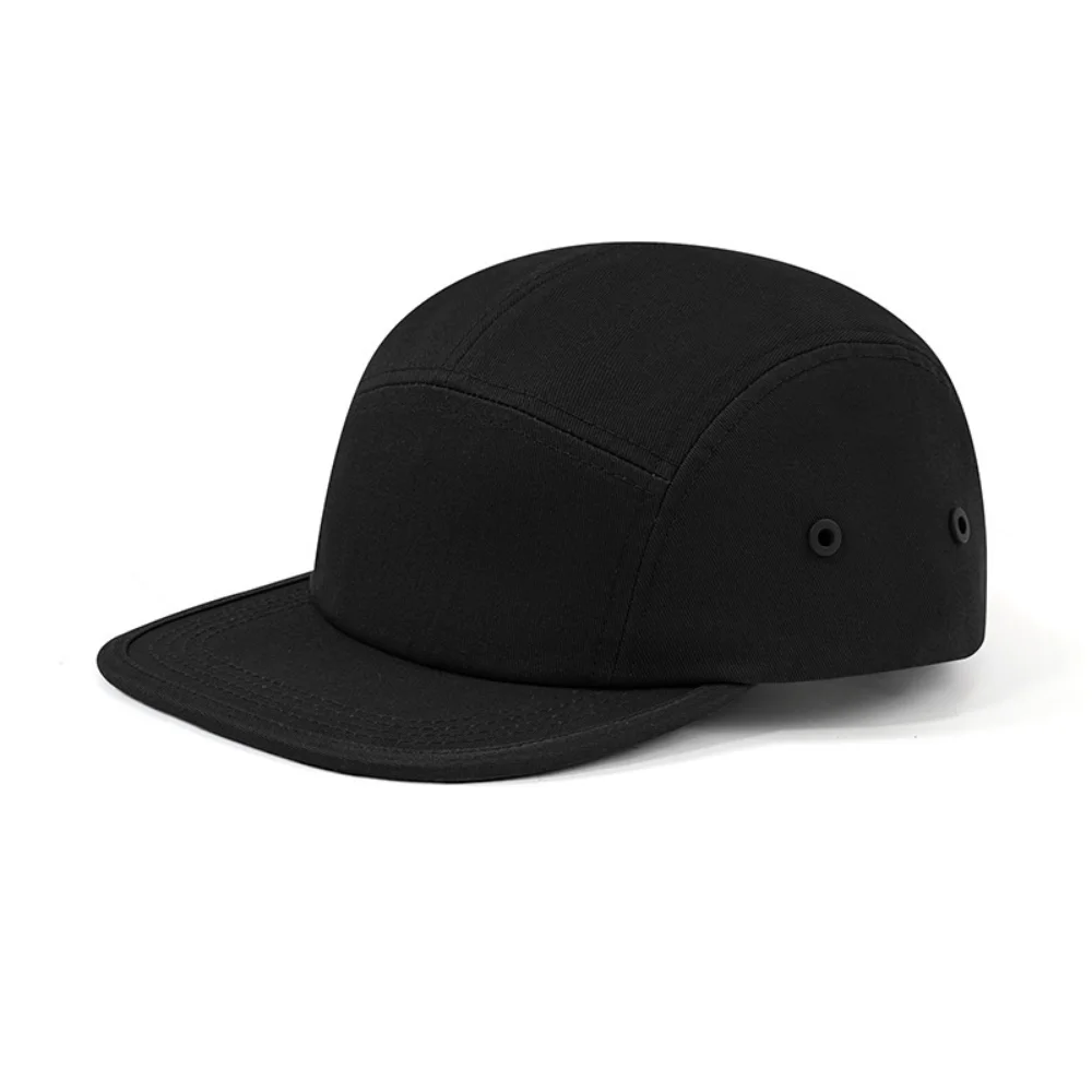 Casual wear - Solid color five-panel brimmed baseball cap suitable for both men and women. Compatible with work pants.