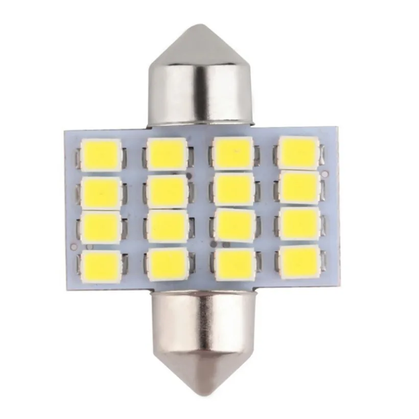 4pcs Dual Tip B8.5d 509T 5050 Led 16SMD T5 Auto Lamp Car Interior Lighting White LED Dome Reading Light Dashboard Lamp Bulb 4PC