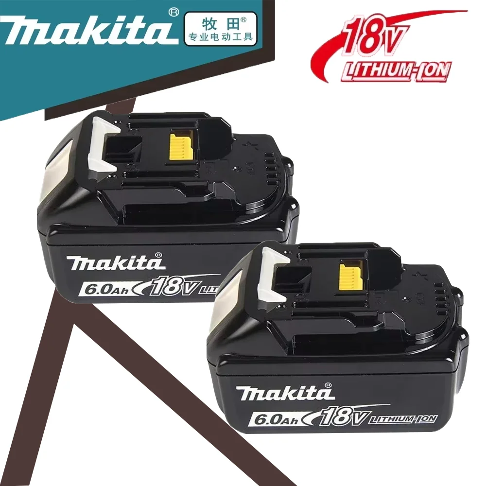 

Genuine makita 18v battery 6.0Ah+Charger BL1860 Rechargeable Lithium Ion for makita 18 v delicate battery BL1850 BL1880 BL1860B