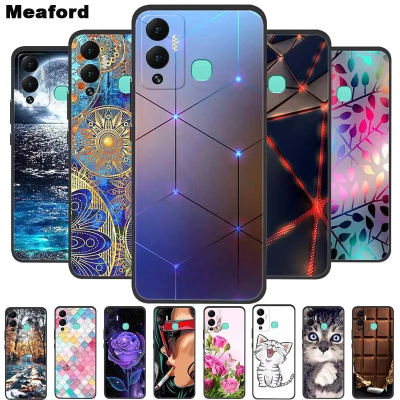Para Infinix Hot 12 Play NFC Funda X6816D a prueba de golpes de silicona suave TPU Funda de teléfono para Infinix hot12 play NFC Funda parachoques