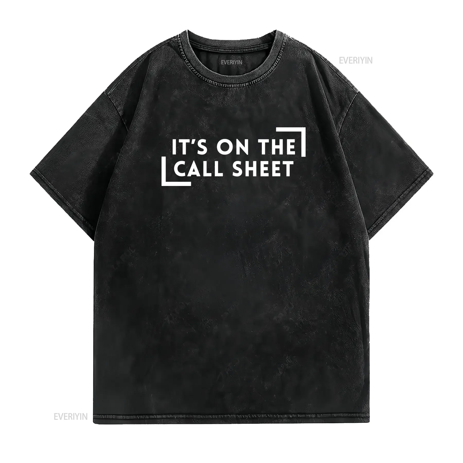 It's On The CallsheeT T Shirt Film Crew Tv Funny Assistant Director Wrap Production Camera vintage Washed Comfortable homme