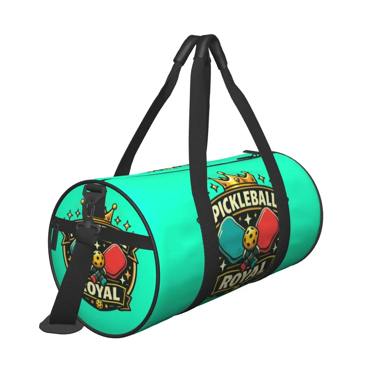 Hot Sale Pickleball Royal Emblem Retro Crowned Paddle Badge Travel bag Outdoor Picnic Cycling Travel Bag