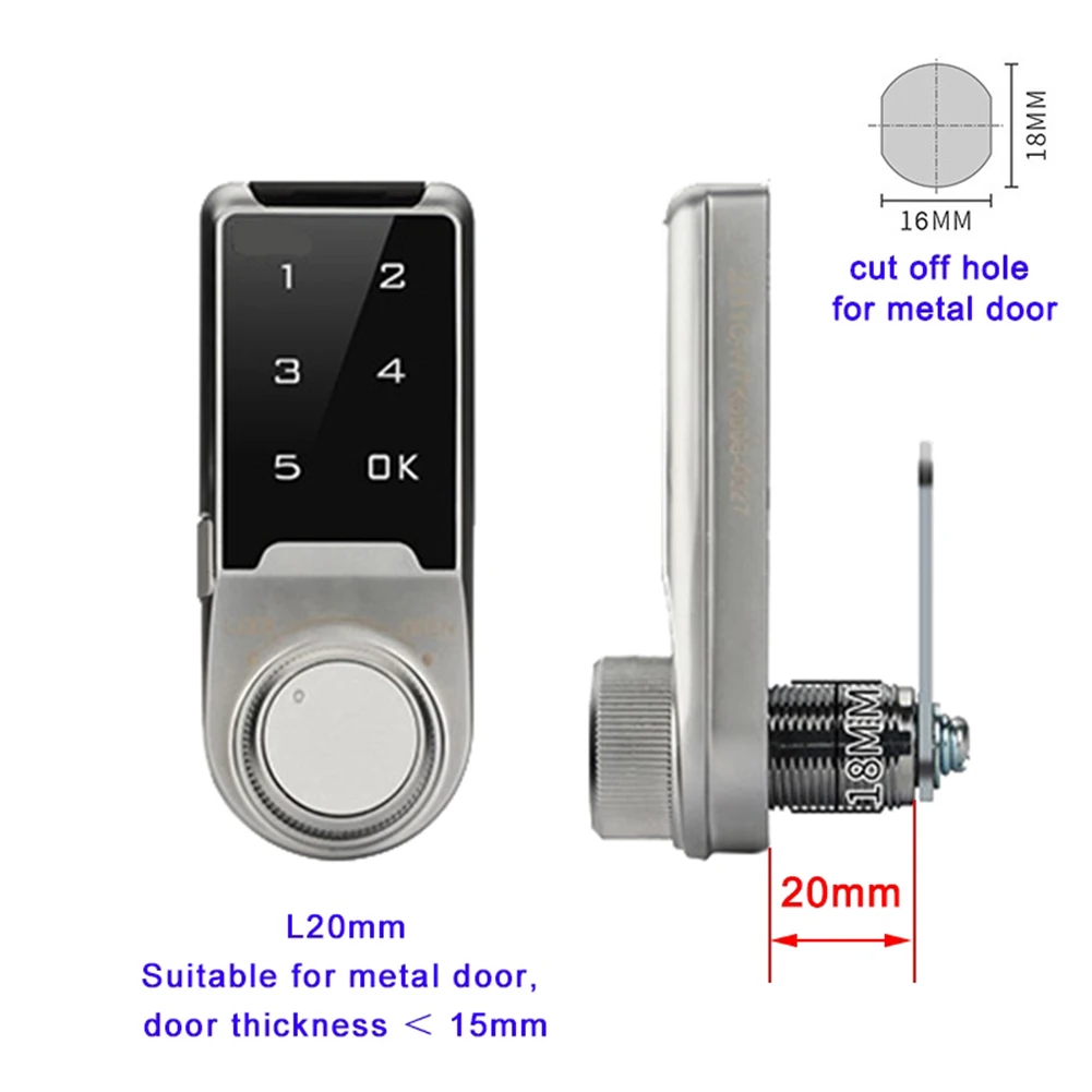 Zinc Alloy Smart Keypad Digital Combination Lock Cabinet Door Tongue Lock For Gym Locker Mailbox Sauna Storage Security Hardware