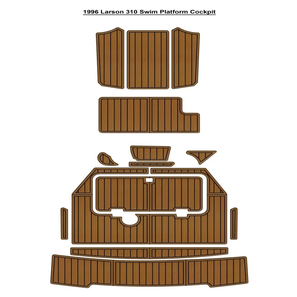 

1996 Larson 310 Swim Platform Cockpit Boat EVA Faux Flooring Pad Mat SeaDek MarineMat Gatorstep Style Self Adhesive