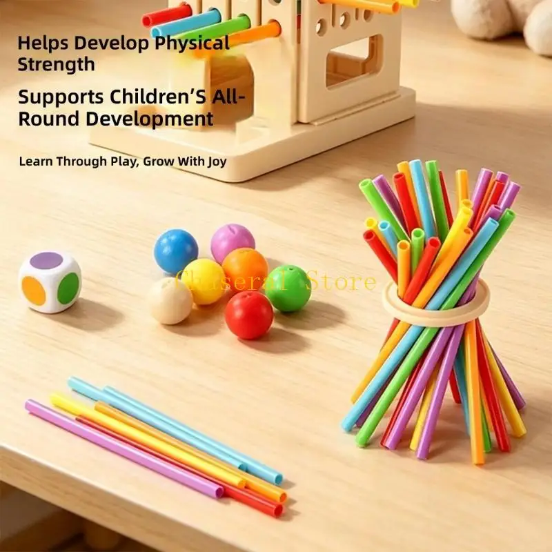 E7CE Colorful Pulling Tower Game Toy with Color Play and Home Activity for Kids
