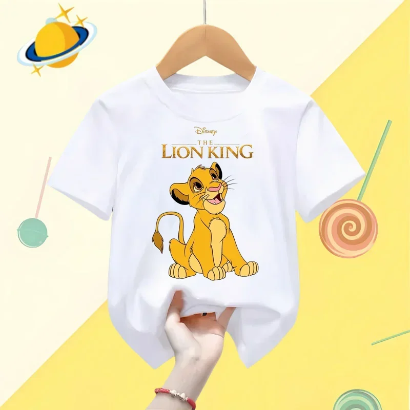 Disney Lion King Summer Print Clothing Casual Sports Cotton Baby T-shirt Boys Girls Round neck Outdoor cotton T-shirt top