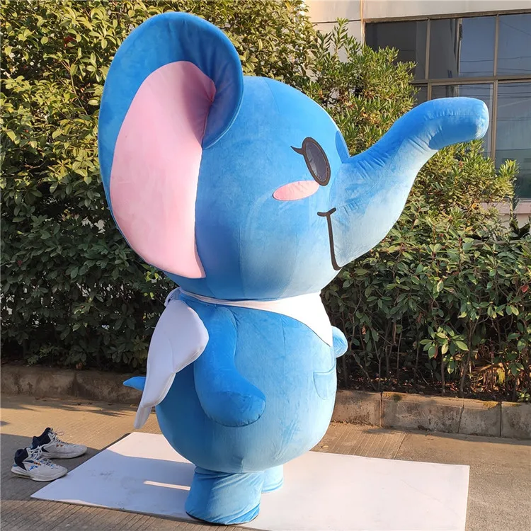 Mascote inflável de elefante gigante para publicidade, Cosplay de eventos, Animal de desenho animado, Anime Halloween Suit, Trajes adultos