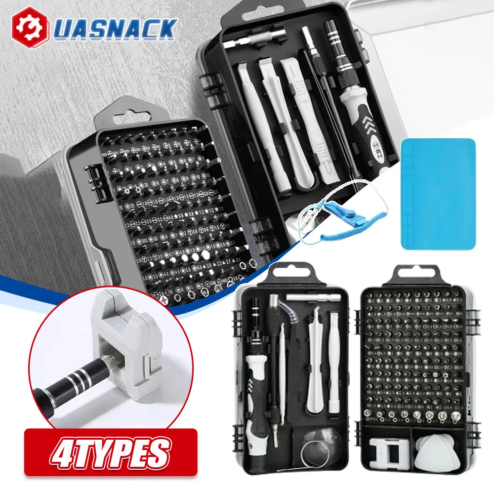 

Computer Repair Kit 115 in 1 Magnetic Laptop Screwdriver Kit Precision Screwdriver Set Small Impact Screw Driver Set with Case