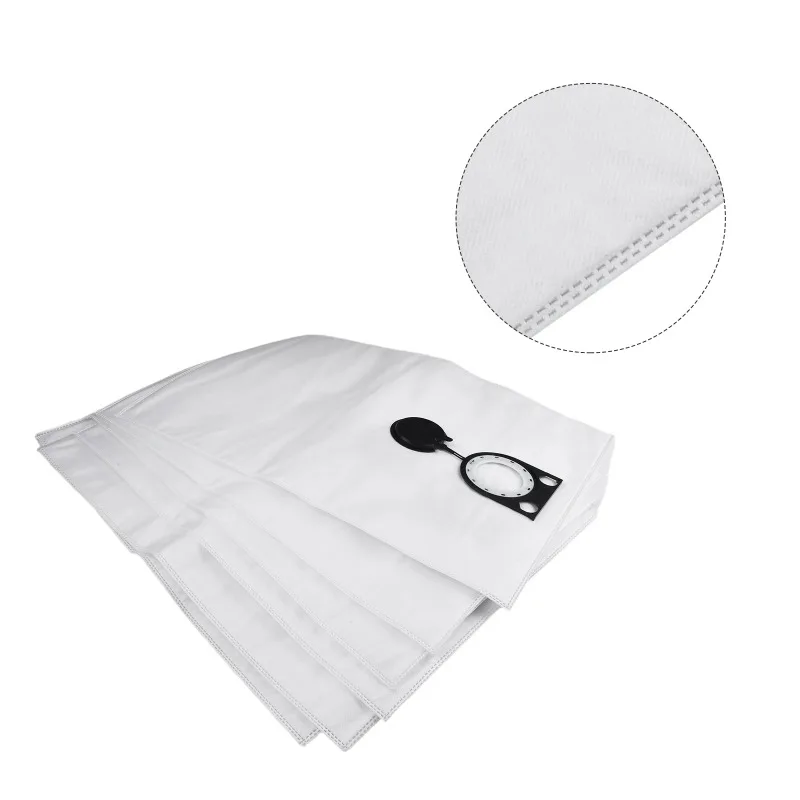 6 Pack Fleece Dust Filter Bags - Compatible with  25 L / ASR 35 / ASR 50 L Vacuum Cleaners，for Metabo ASR