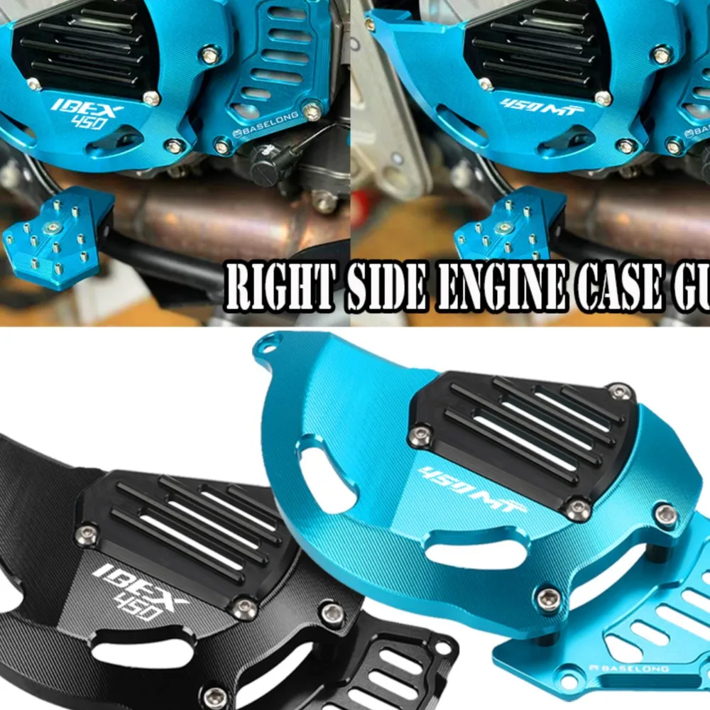 

Motorcycle Ibex450 Right Side Engine Case Guard Protection Cover Accessories FOR CFMOTO 450MT Ibex 450 2024 2025 2026 450 MT