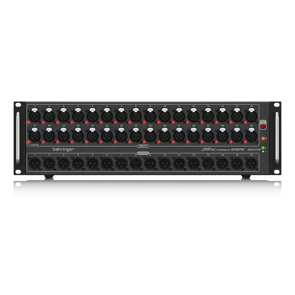 

Behringer S32 Stage Box Studio Music Equipment 32 Inputs 16 Outputs Digital Mixing Console Stagebox
