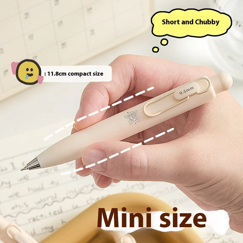 Mini bolso bonito caneta gel 0.5mm cs caneta ponta de secagem rápida escrita suave conveniente transportar estudante escritório assinatura papelaria