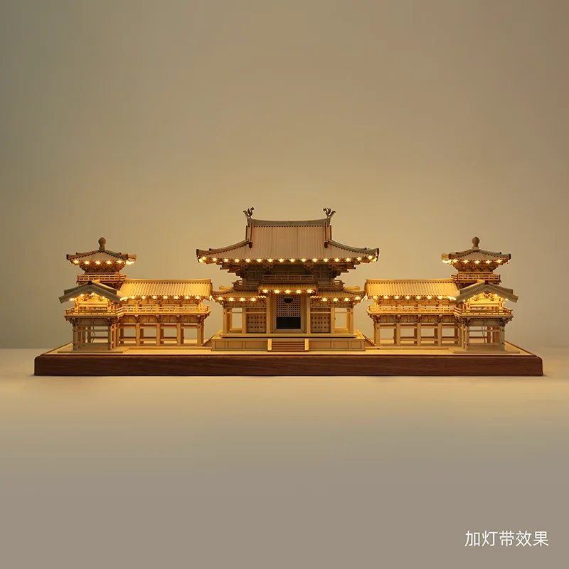 ancient architectural model, piece porch birthday gift, non-standard, handmade tenon and mortise tide play landscaping