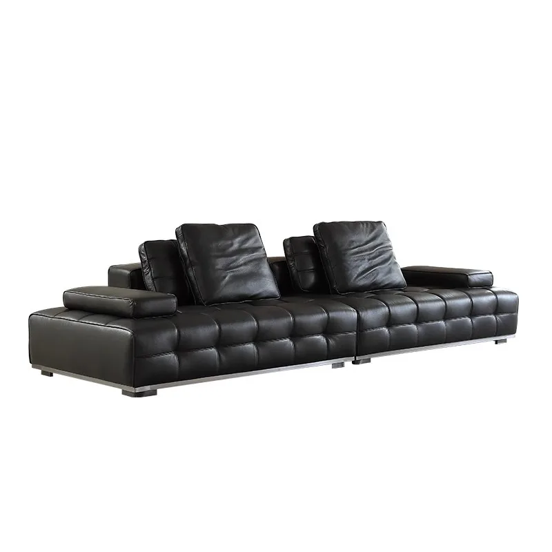 Back-to-back leather sofa combination Lawrence sofa living room island double-sided sofa design sense module