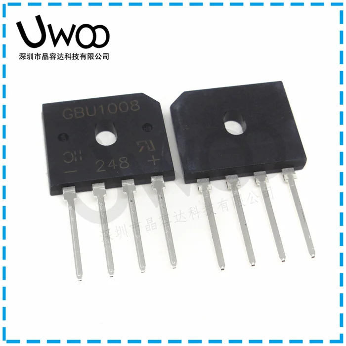 100% Original nuevo GBU1007 1007 10A 1000V GBU-4 KBJ1008G 10A 800V GBU-4