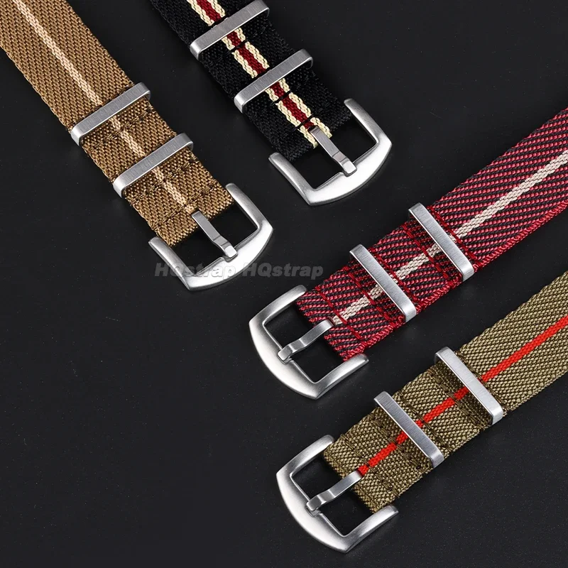 Correa de nailon de 18mm, 20mm y 22mm, correa de reloj de lona, pulsera deportiva suave y cómoda para correa de reloj de repuesto Universal Seiko