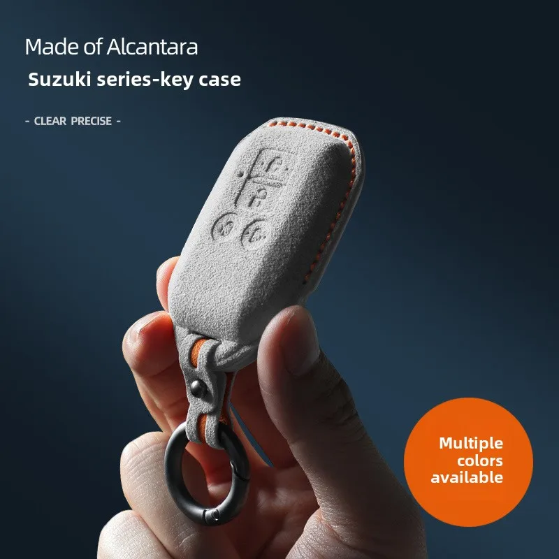 

For Suzuki Solio Swift Jimny Hustle Alcantara Fur Key Bag Car Trim Key Cover Car Supplies Protective Key Case