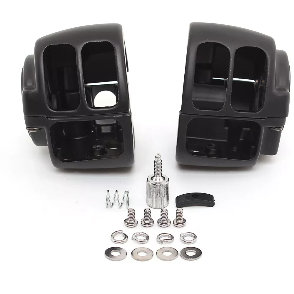 Handlebar Control Switch Housing Cover & Switch Button Caps Motorcycle  For Harley Street Bob Softail Fat Boy FLSTF 2012-2017