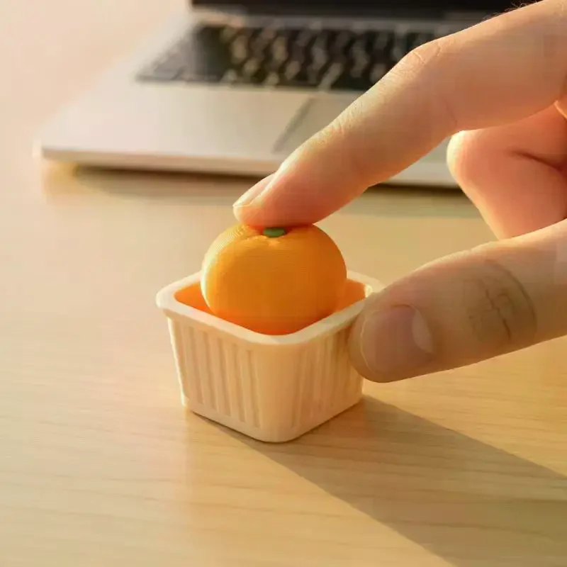 3D Vegetable And Fruit Keyboard Keychain Fidget Toys Without Light Push Stress Relief Sensory Toy Keyboard Clicker For Kids