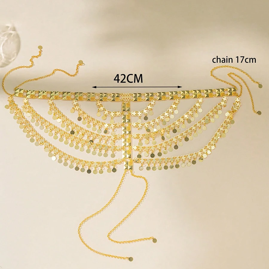 Kurdish-Ottoman Bridal Headdress: Gold Plated Coin Veil Chain with Evil Eye Fringe for Turkish Henna Night Ceremony