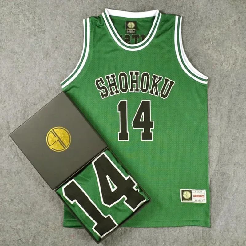 Adults SLAM DUNK SHOHOKU Cosplay Basketball Jersey Tops for Men Boy NO.14 Hisashi Mitsui Cosplay Costumes Training Vest