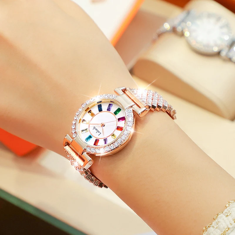 UTHAI CQ439 New Women watch Color Diamond Inlaid Light Luxury Waterproof Quartz Watch Light Luxury Clock Gift，watches for woman