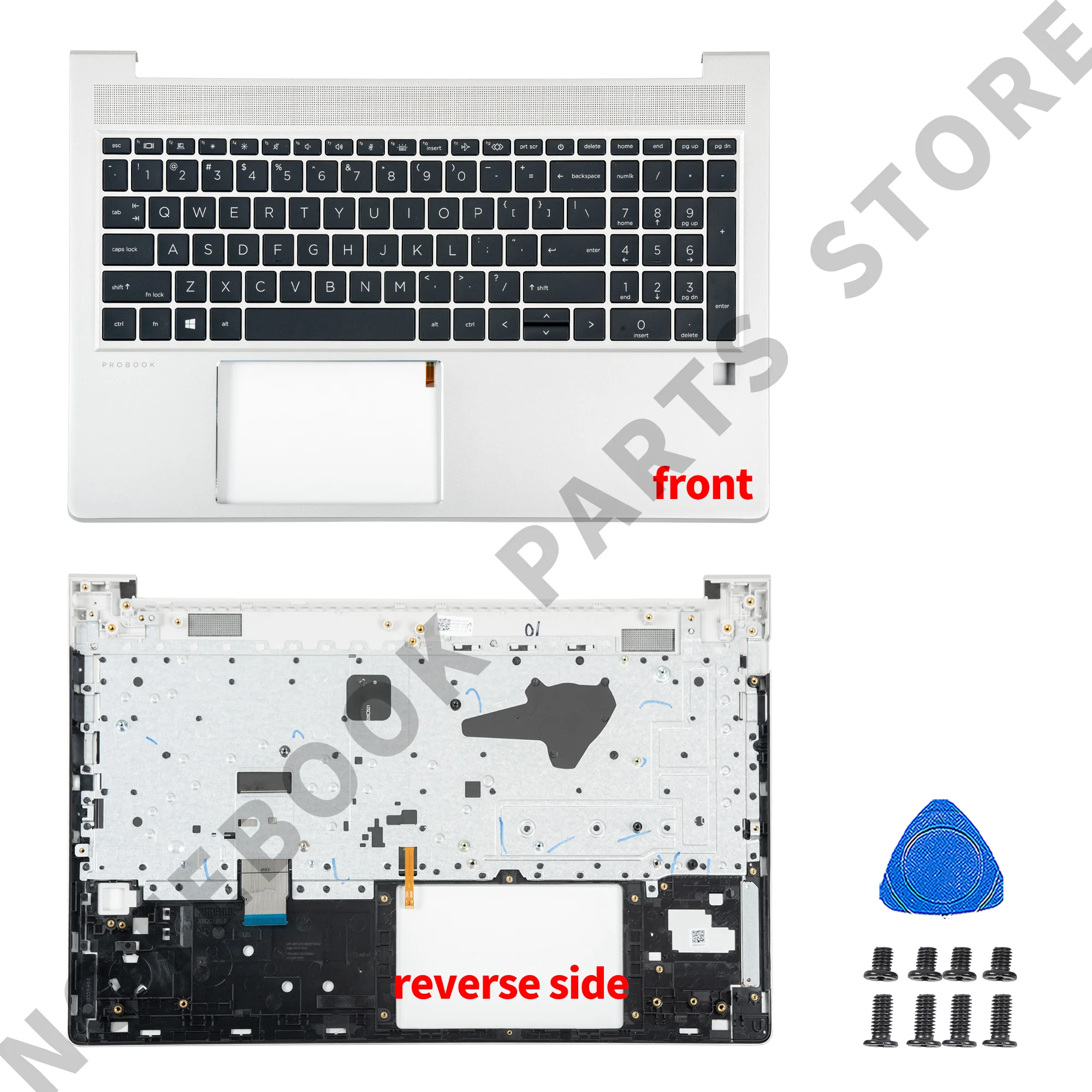 

New Notebook Part For Probook 450 G8 455R G8 ZHAN 66 Pro 15 G4 G5 Palmrest Keyboard Laptop Housing Case Silver Replacement