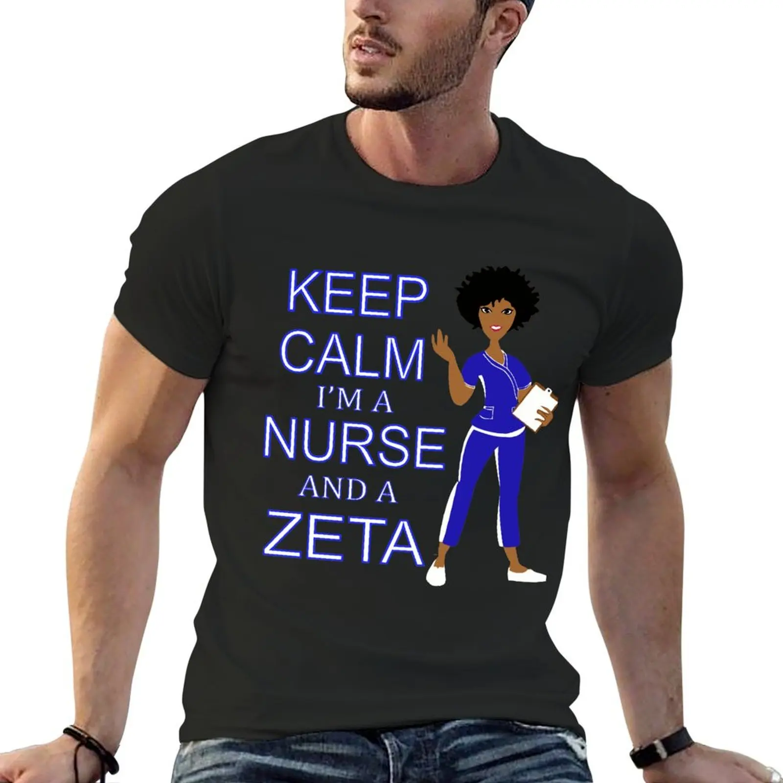 Keep Calm i'm a Nurse And A Zeta,Zeta Phi Beta 1920 - 2020 Dove T-Shirt customs design your own customs mens clothing