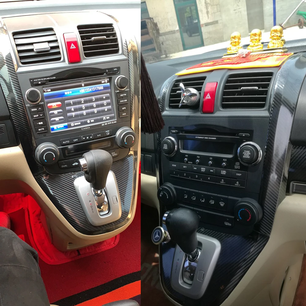 

For Honda CRV 2007-2011 Car-Styling 3D/5D Carbon Fiber Car Interior Center Console Color Molding Sticker Decals Parts