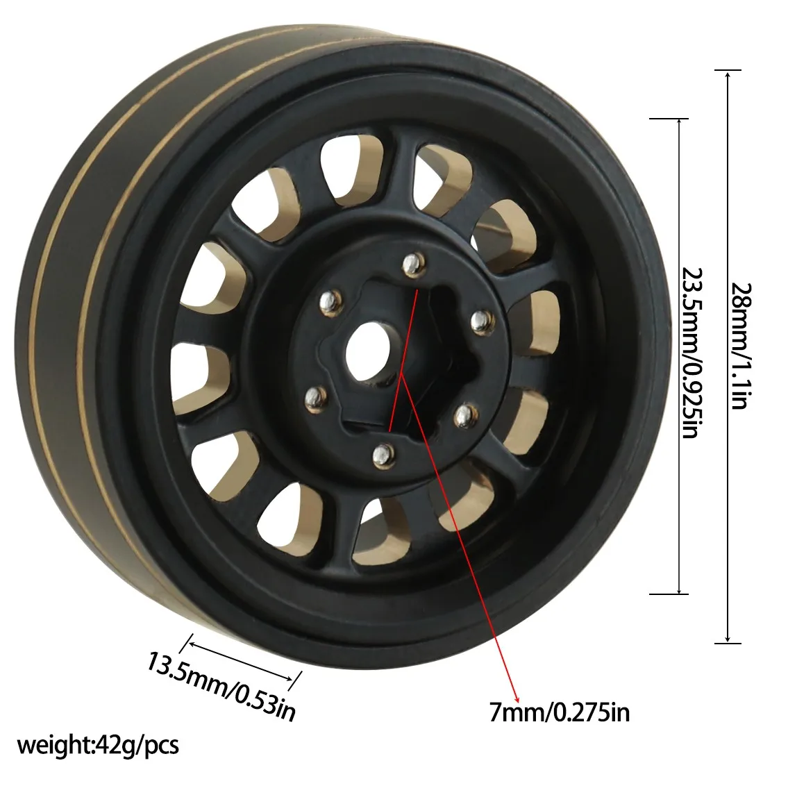 Ajrc 42g Black Coating Brass 1.1\