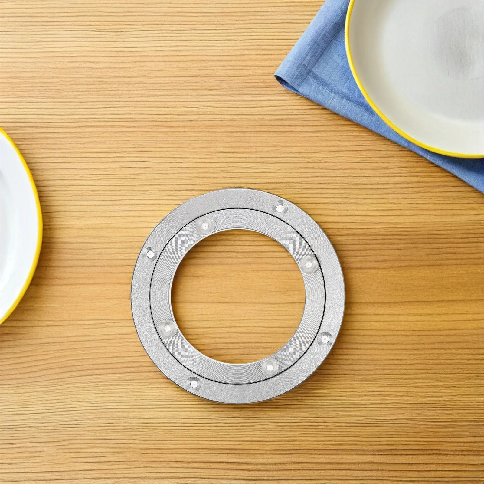 2 Pcs Turntable Aluminum Swivel Base Heavy Duty Bearing Compact Plate Lazy Susan Rotating Alloy