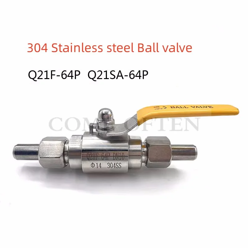 

304 Stainless Steel Welded Air Source Ball Valve Q21F/Q21SA-64P External Thread Loose Butt Welding Ball Valve