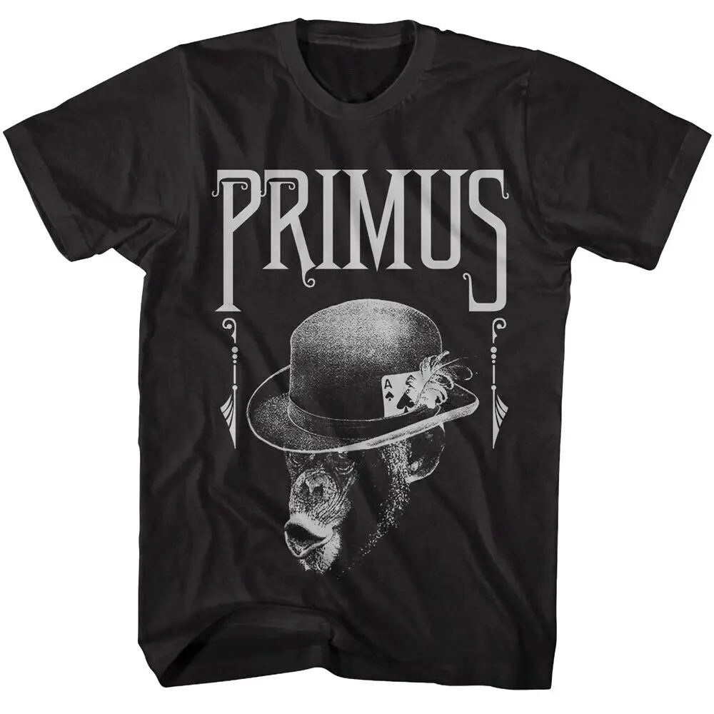 Primus Fancy Monkey Men'S T Shirt Bowler Hat Ace Progressive Rock Funk Music