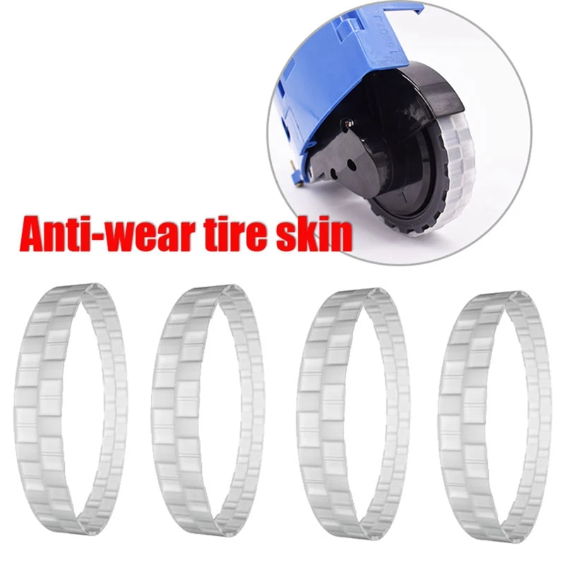 For Ecovacs Xiaomi Mijia Roborock And Other Sweeping Robots Tire Ring Sweeper Anti-Wear Tire Skin Accessories