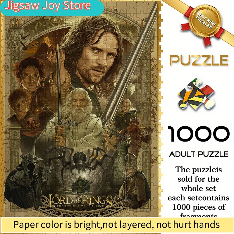 

Warner Bros. Seamless Jigsaw Puzzle Z12.1-67, The Lord of the Rings: The Return of the King Character Group Poster, Durable Th