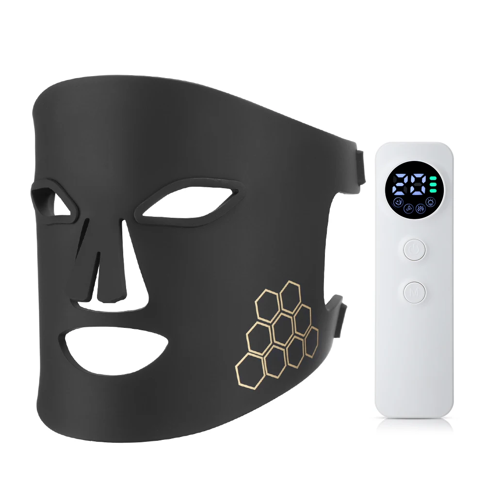 LED-Gesichtsmaske, Photorejuvenation, Schönheitsgerät, weiß, gelb, blau, rot, Lichttherapie,
