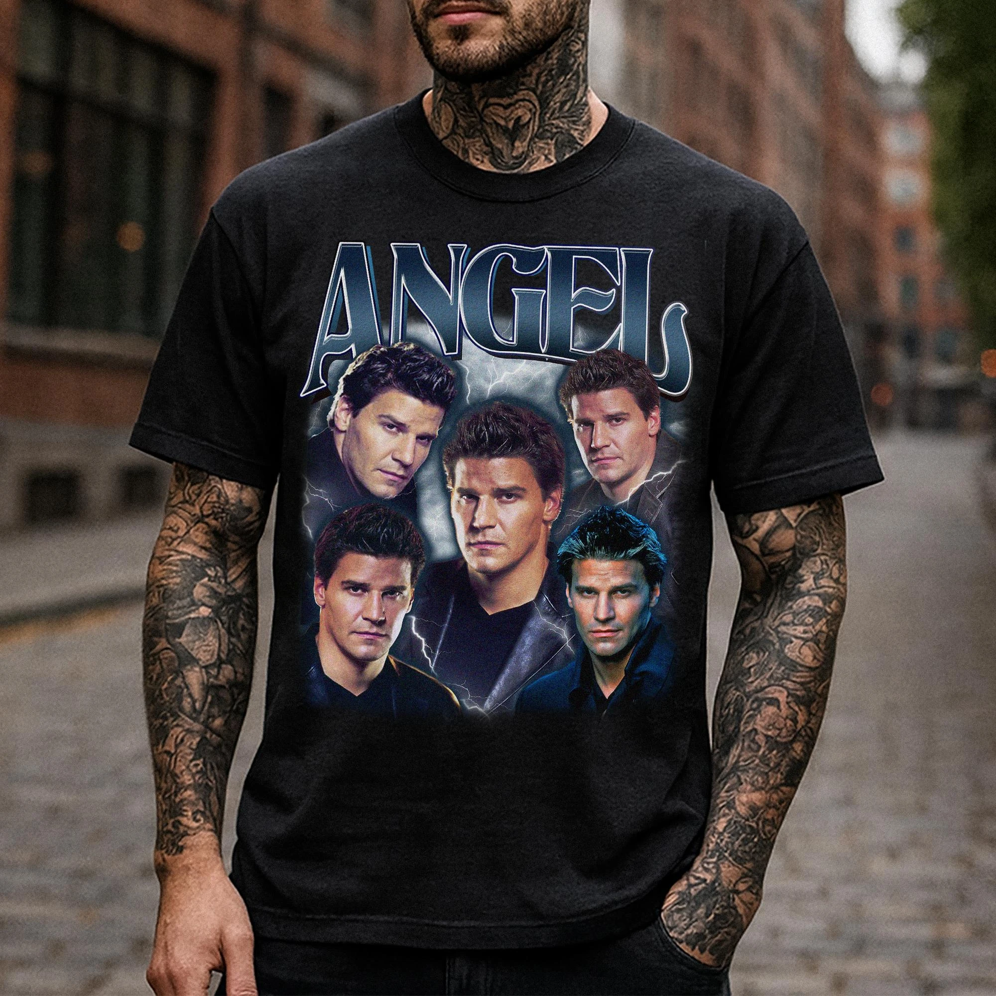 Angel Buffy The Vampire Slayer Printed T-shirt Women's Spring/Summer Fashion Trend Pure Cotton Top Neutral Short Sleeve T-shirt
