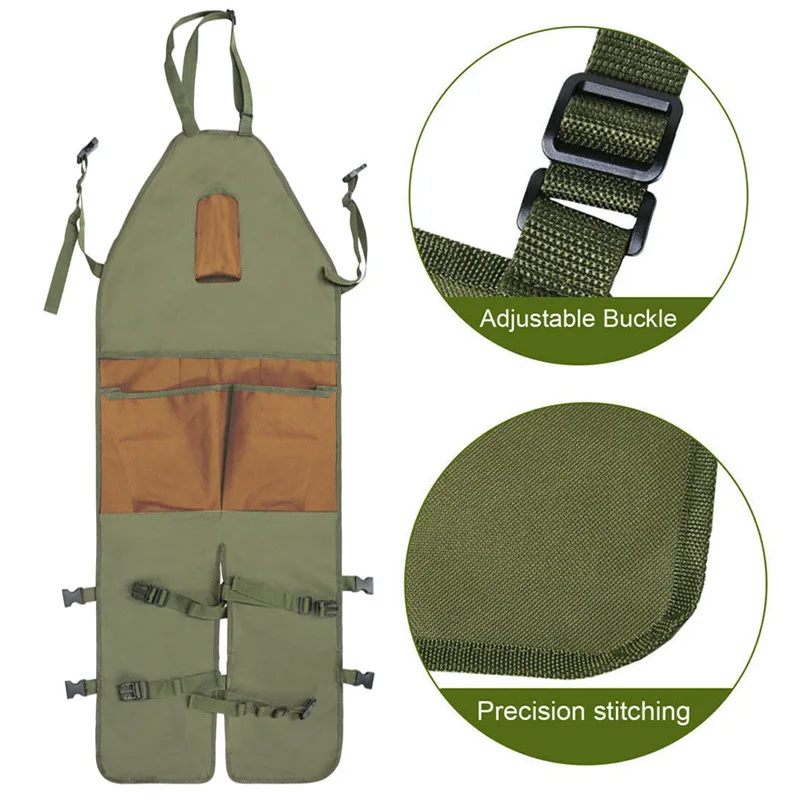 Gardening Pruning Multi-Pocket Oxford Fabric Apron Extra Long Leg Protective Gardening Apron