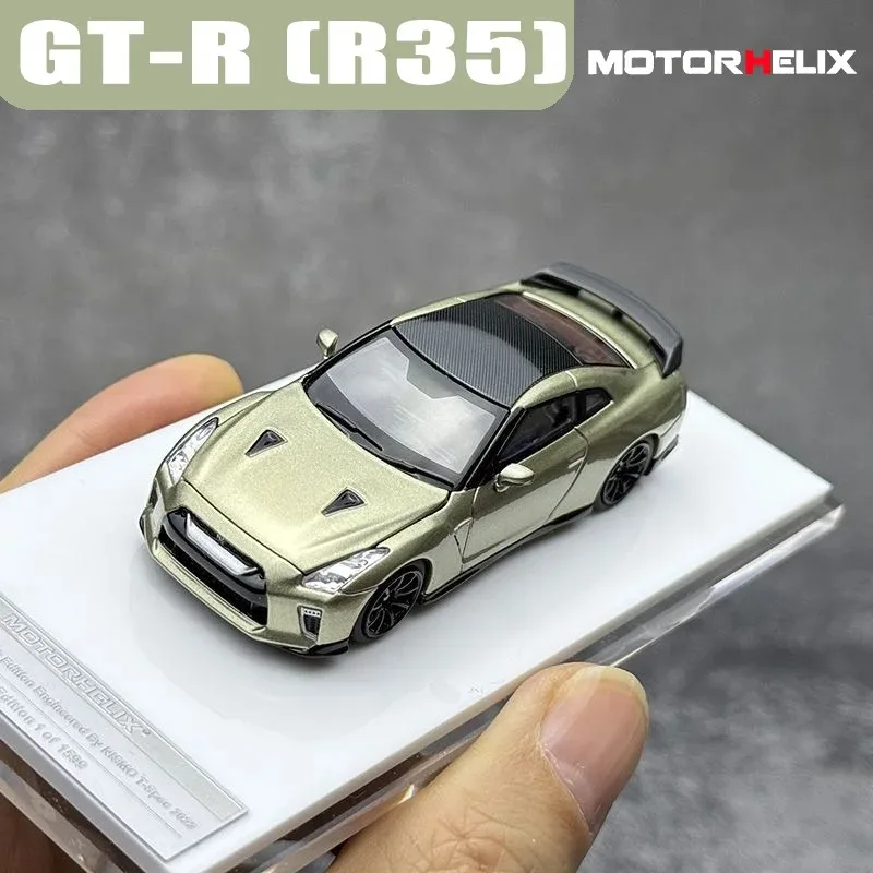 Motorhelix MH 1/64 GT-R (R35) Alloy Motor Vehicle Toy Die-casting Metal Model Collection Boy Christmas Gifts  Boy Gift