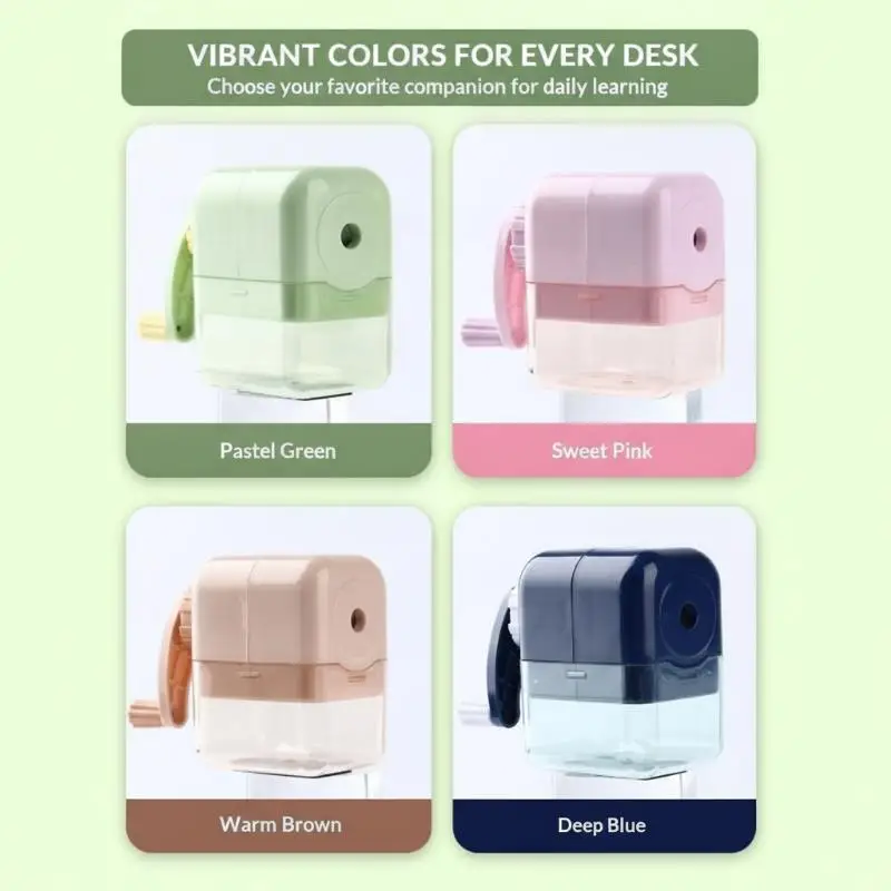 Cute Portable Manual Pencil Sharpener 6-8mm Easy to Carry Handheld Tool for Travel Outdoor Sketching 1PC