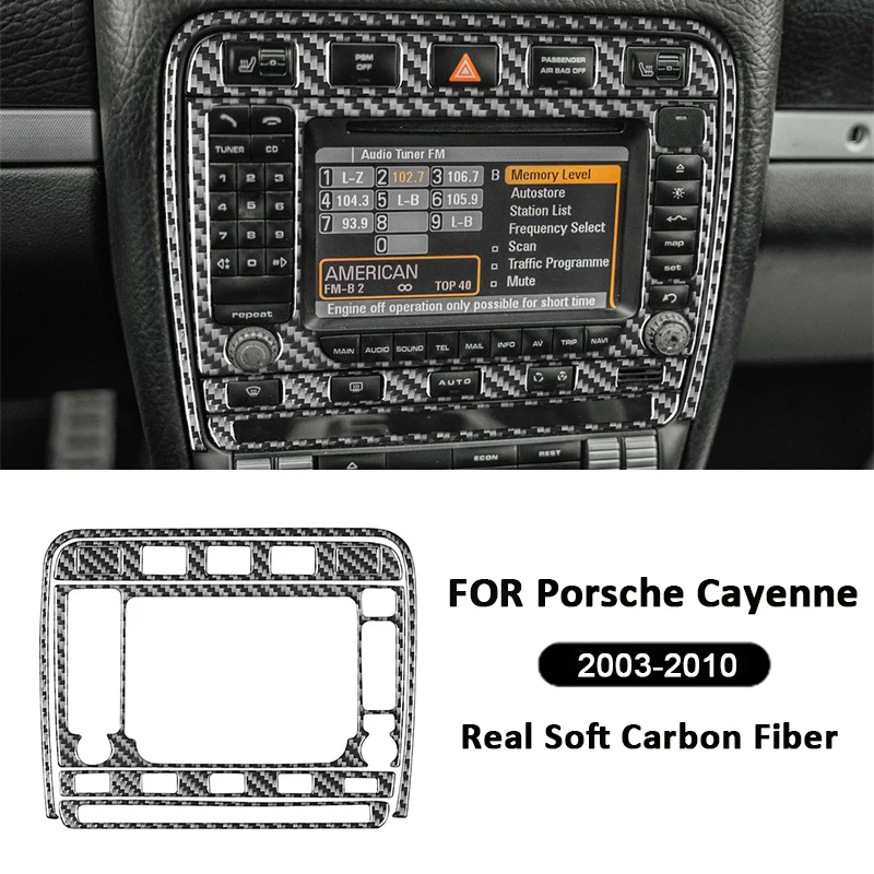 

Carbon Fiber Car GPS Navigation Control Panel Frame Decoration Sticker For Porsche Cayenne 2003-2010 Interior Accessories