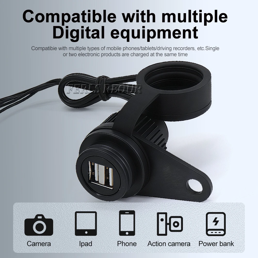 دراجة نارية USB تيار مستمر المخرج لسيارات BMW R1200GS R1250GS R1300GS Adventure F900GS R18 S1000RR R NineT منفذ محول عدة محول USB #5