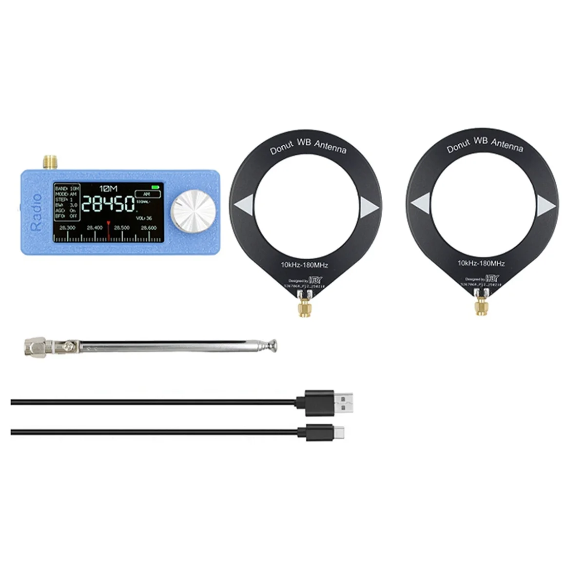 

NEW SI4732 10Khz-180Mhz Portable Radio LSB USB AM FM Pocket Mini Radio SMA Interface All Band Radio Receiver
