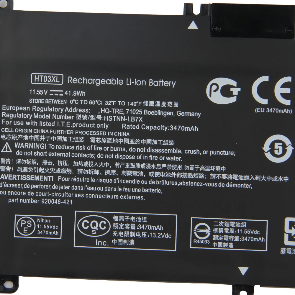 Replacement Battery HT03XL For HP 15 14 L11119-855 L11421-1C1 250 G7 14-CE2025TX 14-cd0026TU 14S-DP0004AU 15-CS1007TX